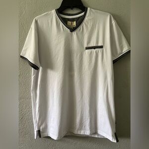 SCOTT JAMES White Vneck Shirt